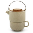 Laad afbeelding galerij weergave, Theetas en theepot voor een persoon, greige