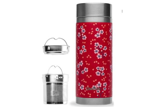 Dubbelwandige RVS mug of teamaker met filter 400Cl.