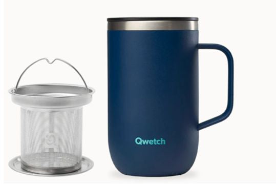 Dubbelwandige RVS theetas met RVS filter