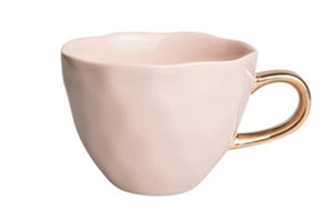 Koffie of thee mug Soft pink handgemaakte porselein
