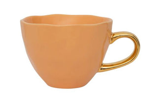 Oranje "Urban nature" handgemaakte porselein koffie of thee mug