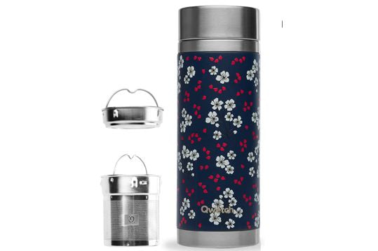 Dubbelwandige RVS mug of teamaker met filter 400Cl.